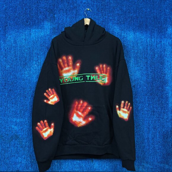 Young Thug UY Scuti Album Hands Heat Box Set Rap Hoodie XL - Picture 1 of 4